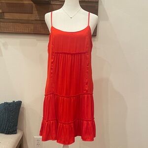 Skies Are Blue Vibrant Red Dress